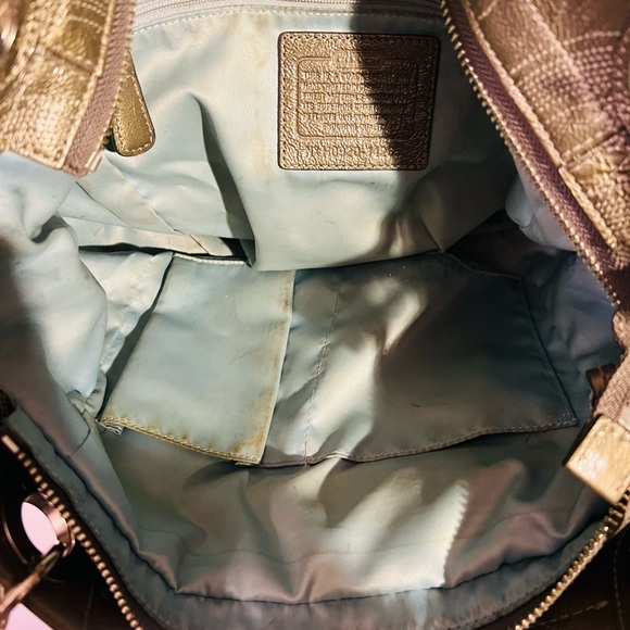 Coach Shimmering Gold Shoulder Bag - Picture 6 of 16